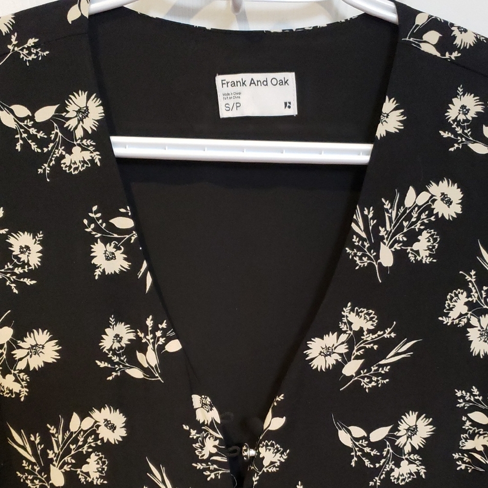 Frank And Oak Black Floral Dress